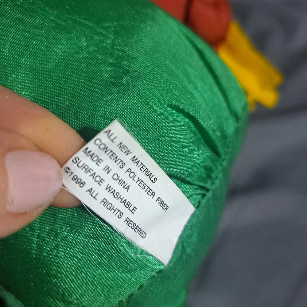 VTG 1996 International Silver Co Scarecrow Plush Fall Decor  Green Red‎